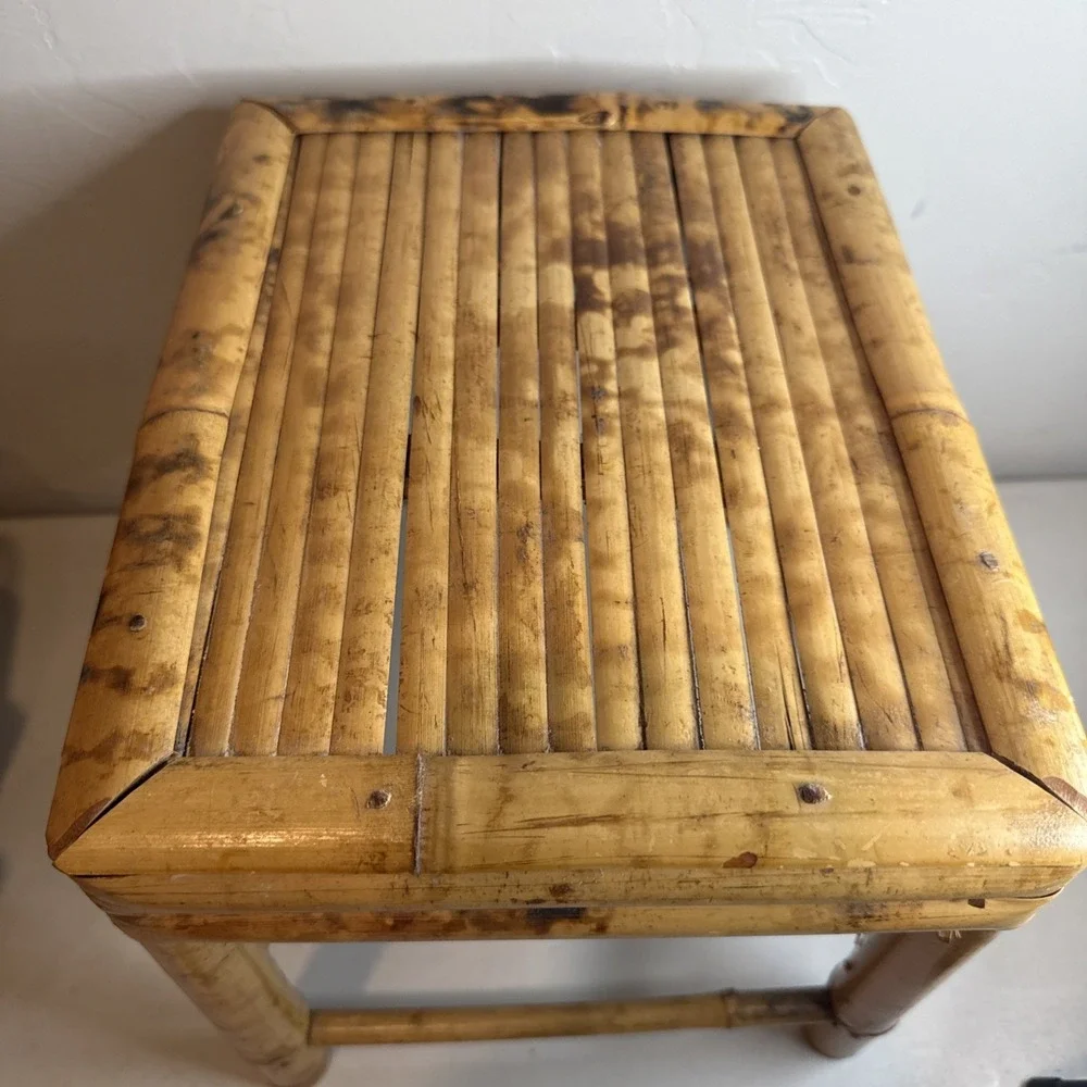 Vintage 1970s Boho Bamboo Rattan Made In People's Republic Of China Furniture